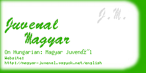 juvenal magyar business card